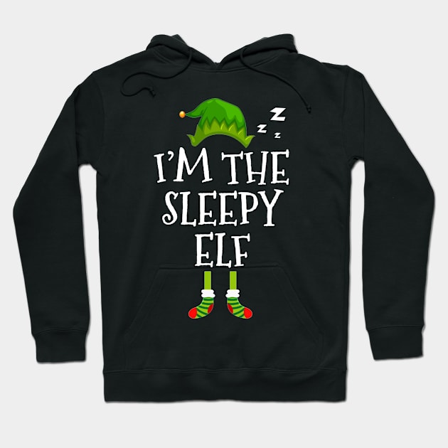 I am Sleepy Elf Funny  Family Christmas Hoodie by TeeAaron